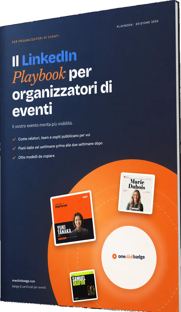Il LinkedIn Playbook per organizzatori di eventi in PDF